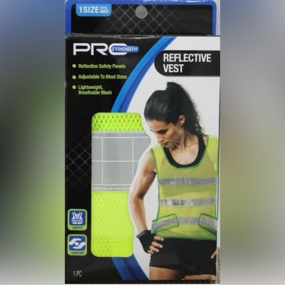 Pro Strength Workout Gloves & Reflective Safety Vest Hi-Vis
Athletic Cycling - Picture 5 of 5